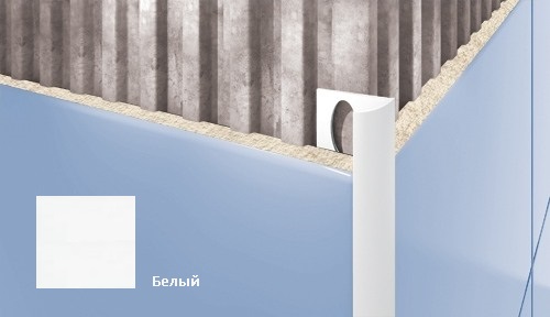 Профиль для плитки CEZAR внешний 9мм белый