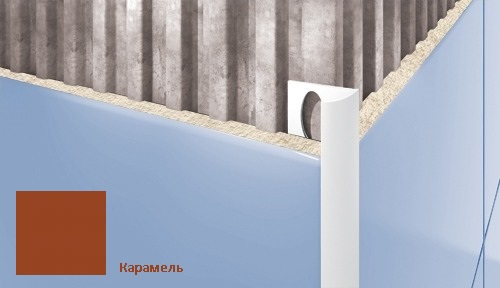 Профиль для плитки CEZAR внешний 7мм карамель