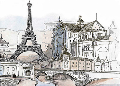 Эйфель вставка многоцветная (EI2M452D) 25x35