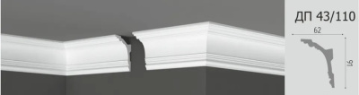 Плинтус потолочный Де-Багет Декор ДП 43/110