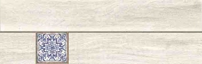 Орнаментвуд глаз, керамогранит декорированный, белый (C-OW4M053D) 18,5x59,8